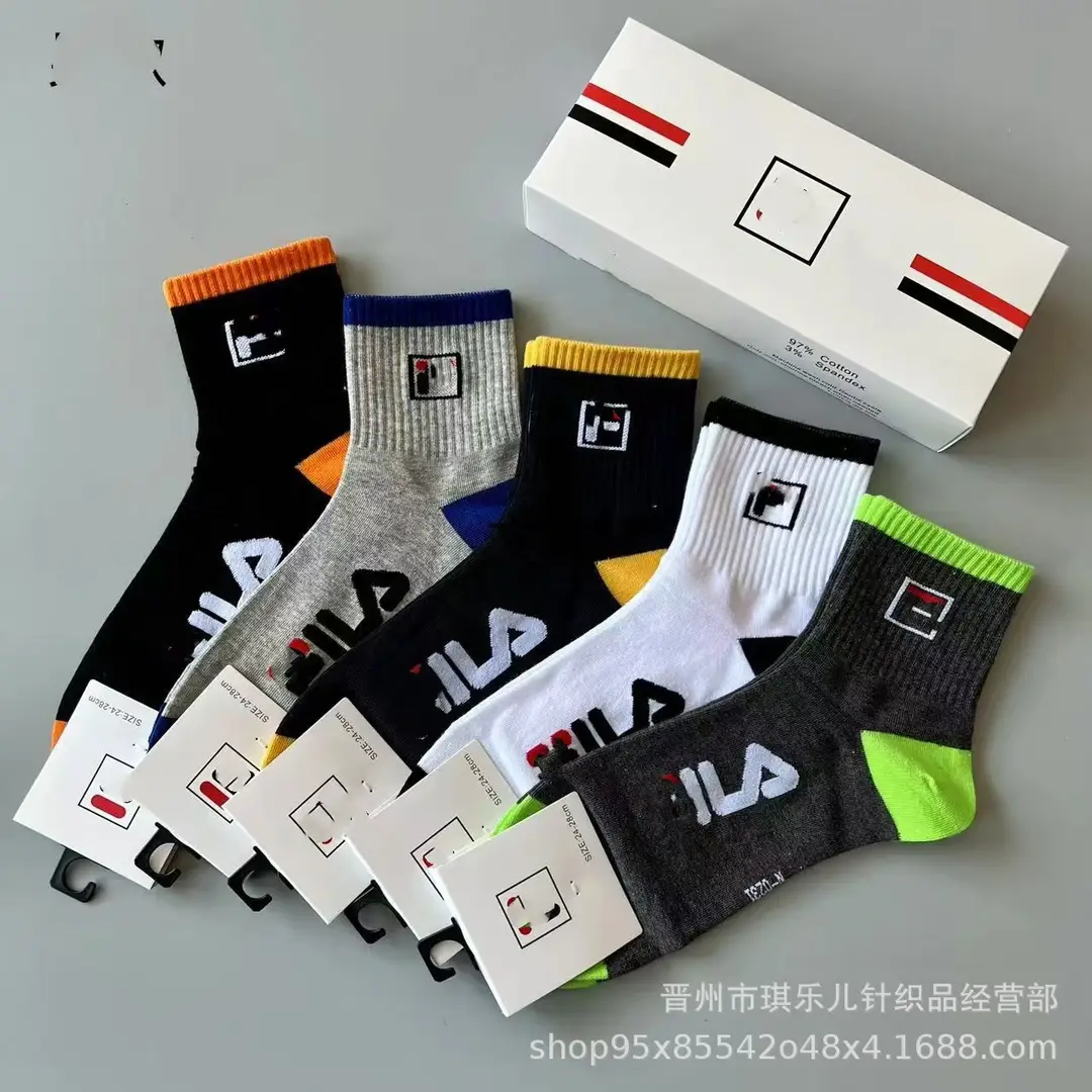 Four Seasons New Men and Women Couple Models Color Sports Mid-Tube Cotton Socks Fashion College Style Casual Socks Wholesale — feature 3