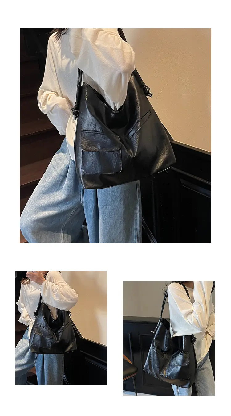 Black Leather Large Tote Bag for Women 2025 — feature 16