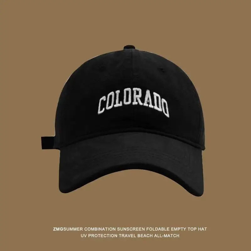 Korean Style Coffee Color Baseball Cap Big Head - Image 2