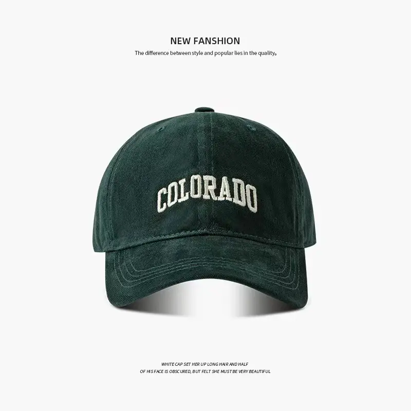 Korean Style Coffee Color Baseball Cap Big Head - Image 5