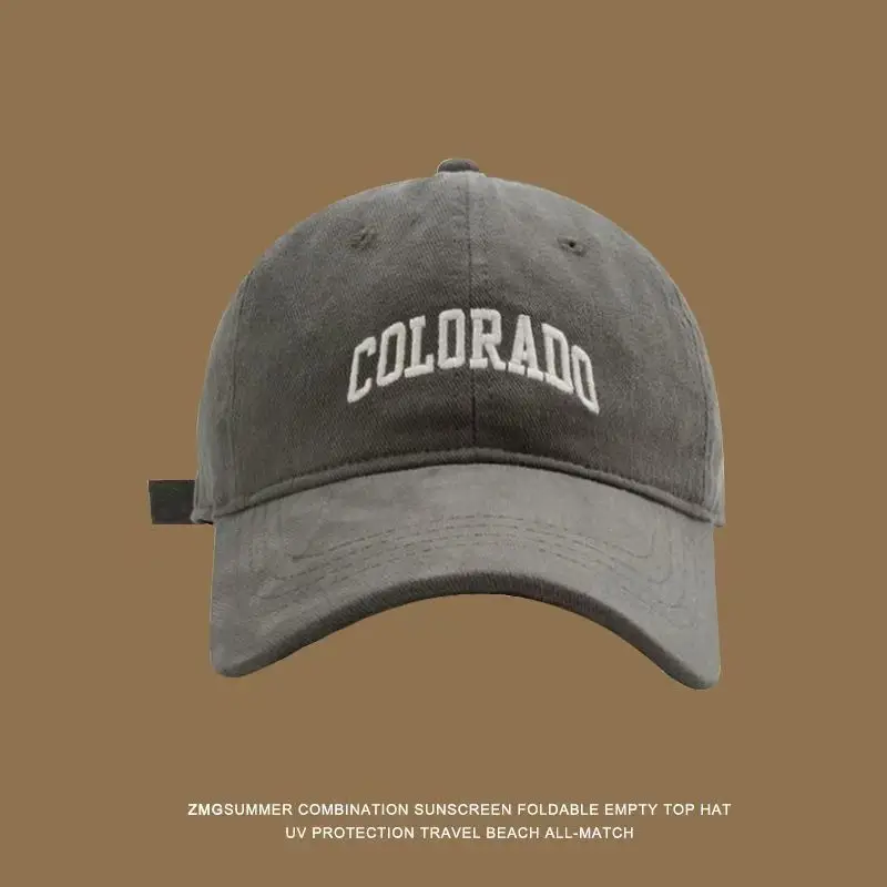Korean Style Coffee Color Baseball Cap Big Head - Image 7