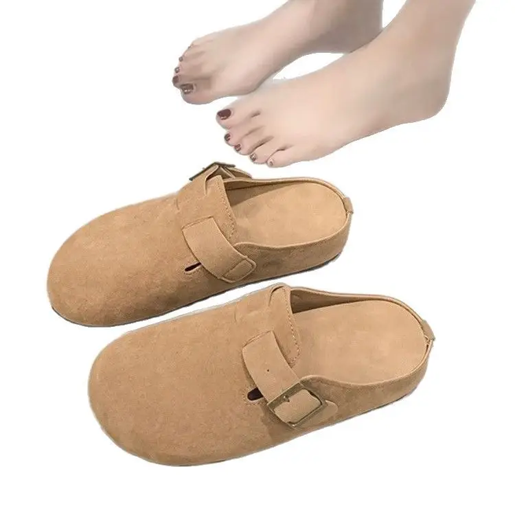 2025 Lazy Shoes Thick Sole Burken Shoes Women's Spring and Summer New Style Slip-in All-match Baotou Half Slippers Women's Outer Wear Shoes - Image 4