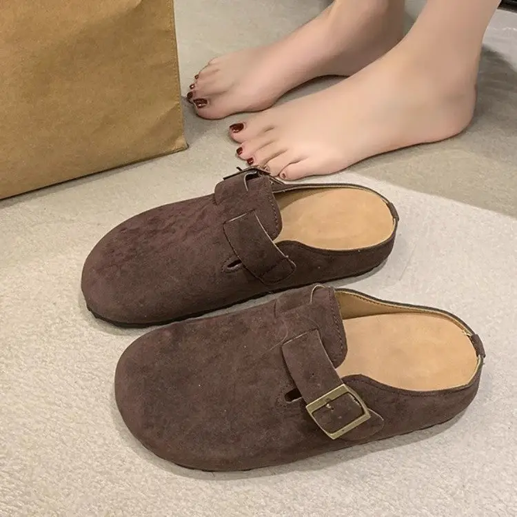 2025 Lazy Shoes Thick Sole Burken Shoes Women's Spring and Summer New Style Slip-in All-match Baotou Half Slippers Women's Outer Wear Shoes - Image 5