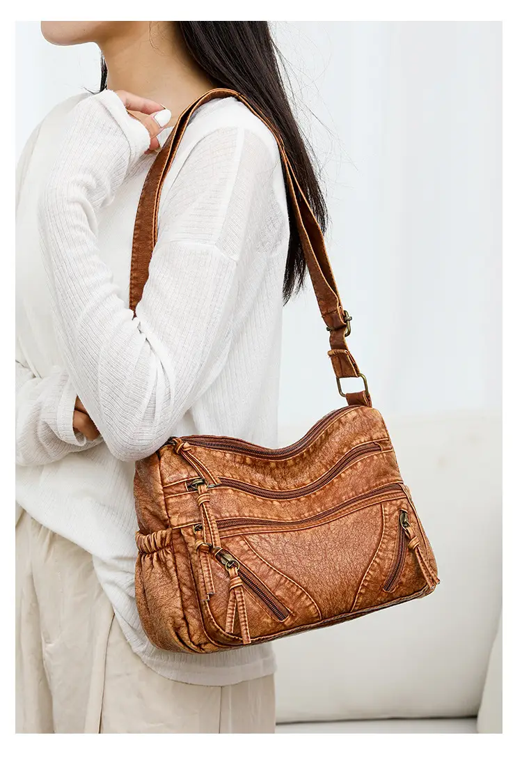 Brown Crossbody Bag for Women with Multi-Layer Design — feature 29