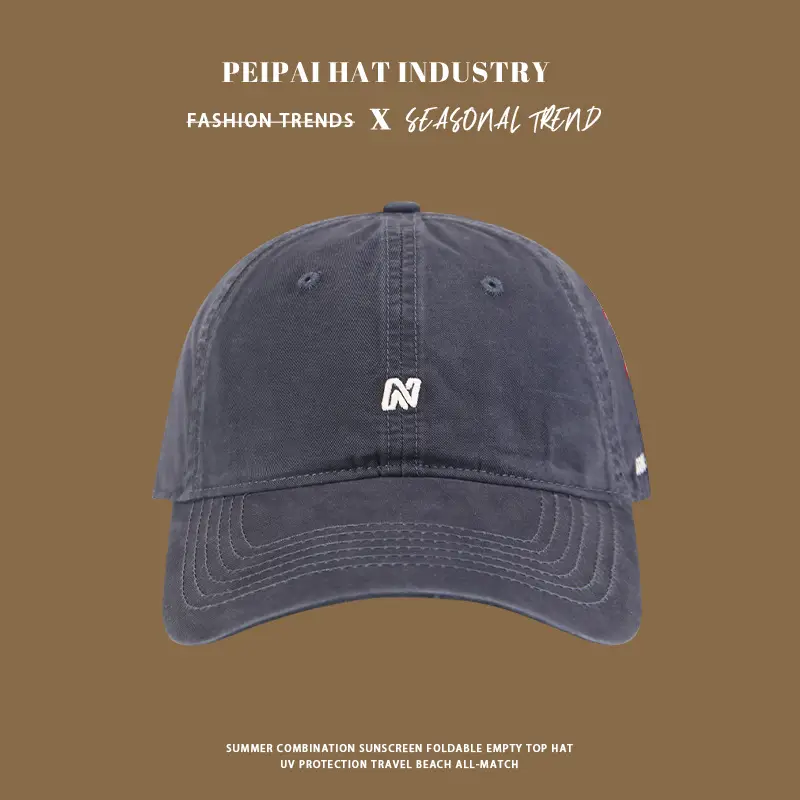 Women's Korean Letter Embroidered Cap Deep Wide Brim - Image 11