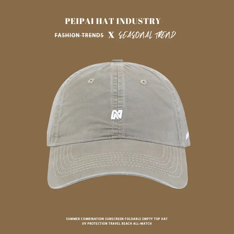 Women's Korean Letter Embroidered Cap Deep Wide Brim - Image 3