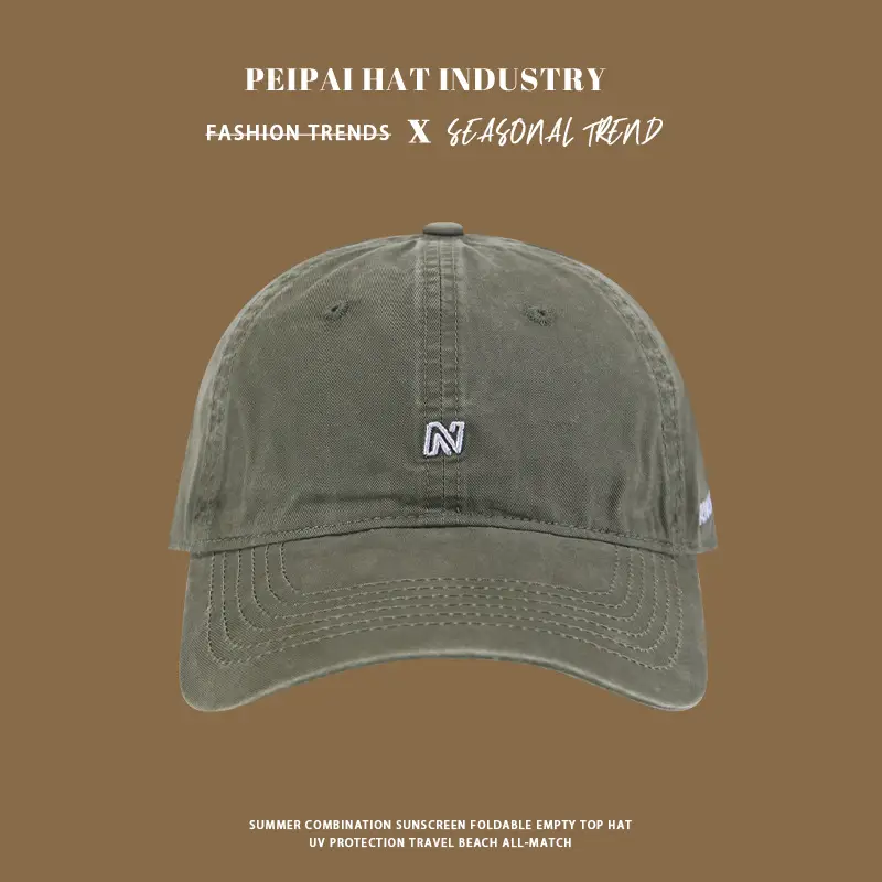 Women's Korean Letter Embroidered Cap Deep Wide Brim - Image 6