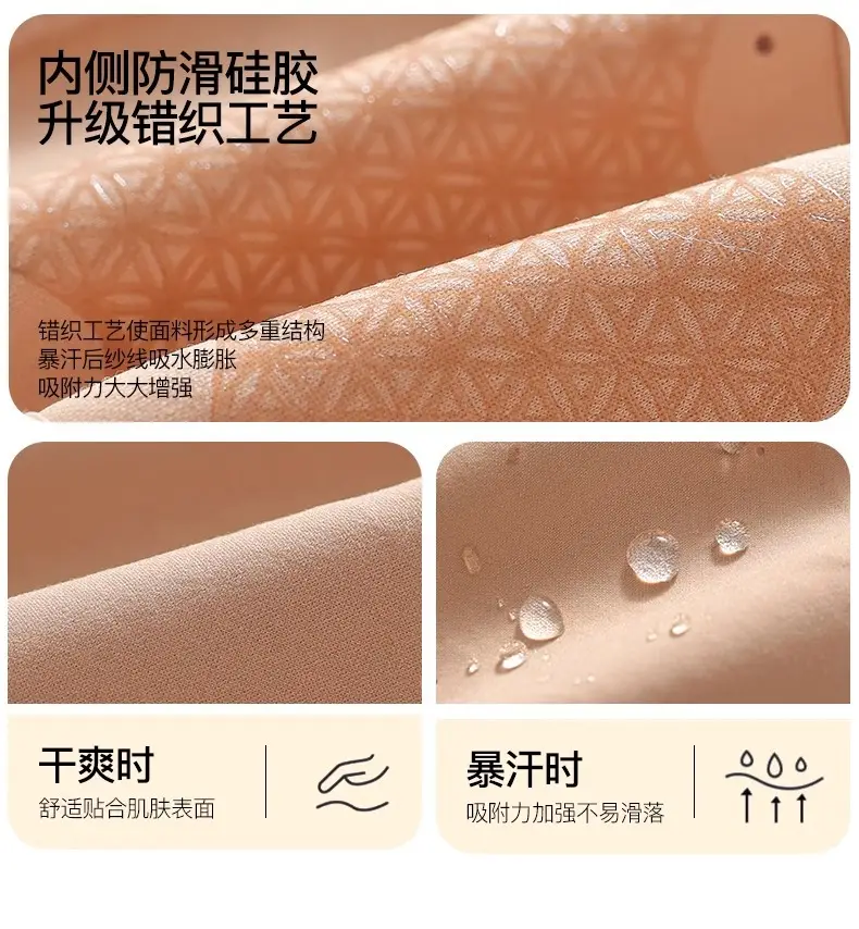Strapless Underwear Women's Large Chest Small Non-slip Anti-sagging Tube-length Invisible Traceless Push-up plus size Bra — feature 8