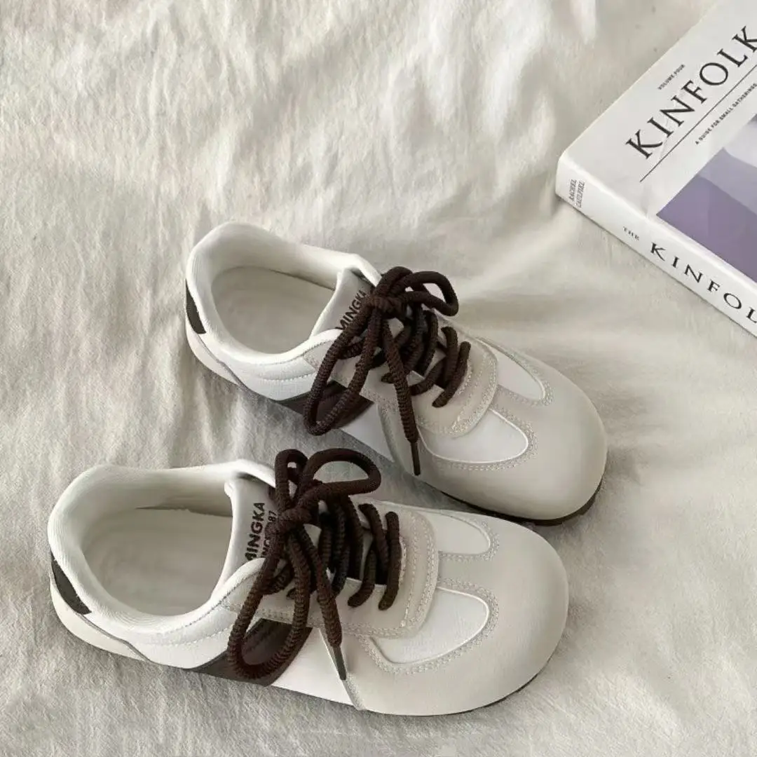 Women's White Leather Casual Shoes 2025 Spring - Image 6