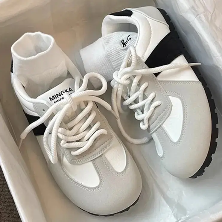 Women's White Leather Casual Shoes 2025 Spring — feature 2