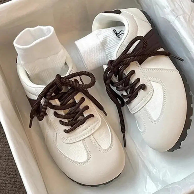Women's White Leather Casual Shoes 2025 Spring — feature 3