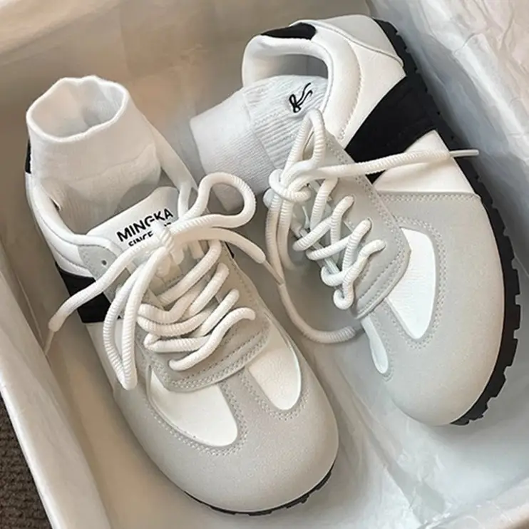 Women's White Leather Casual Shoes 2025 Spring — feature 4
