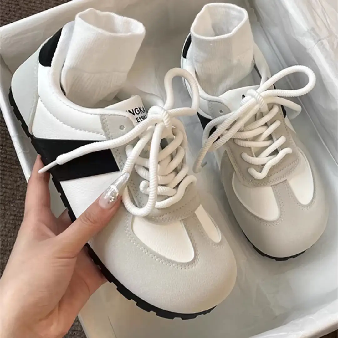Women's White Leather Casual Shoes 2025 Spring — feature 5
