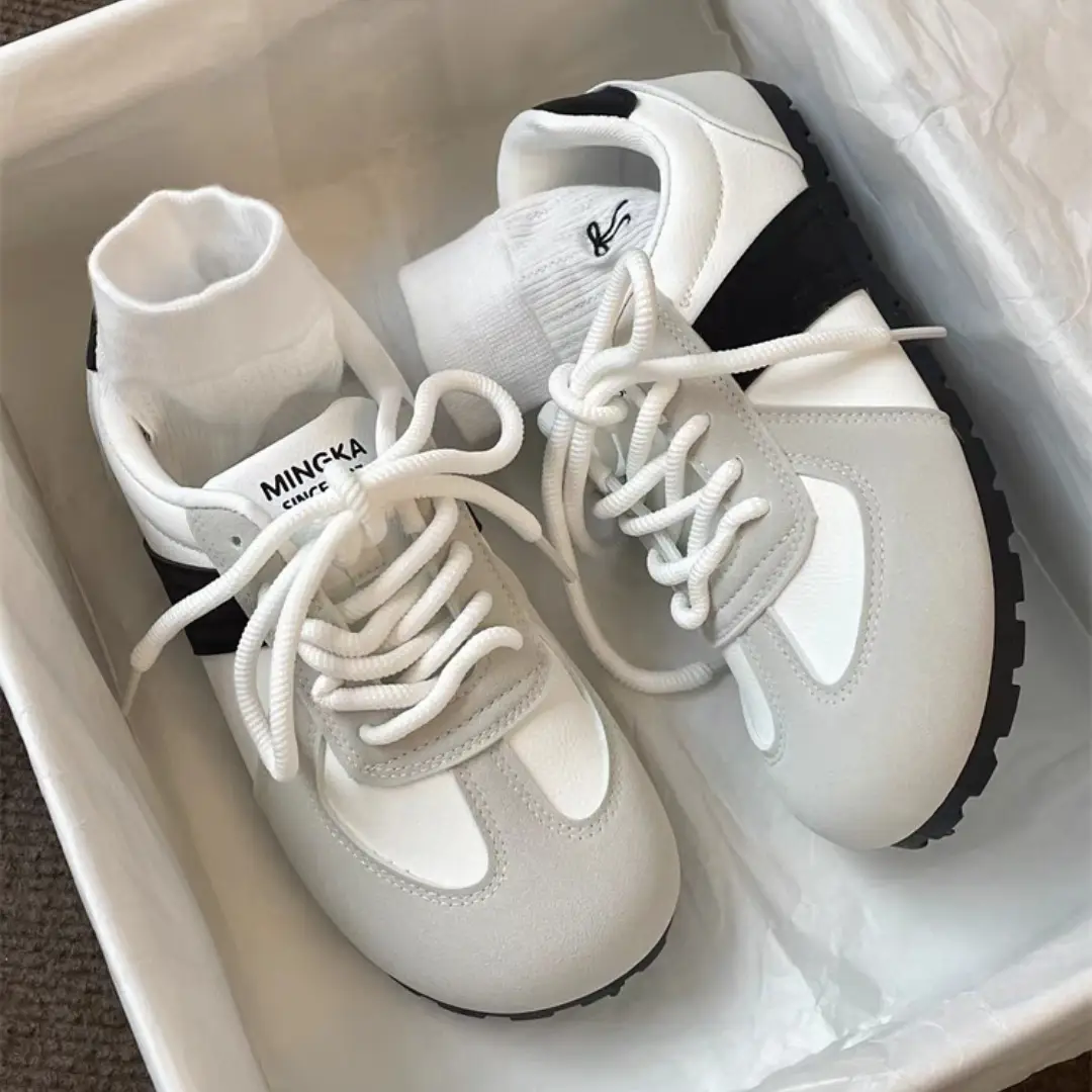 Women's White Leather Casual Shoes 2025 Spring — feature 8