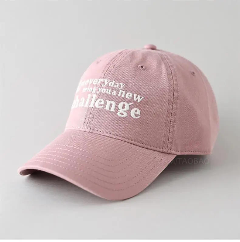 Pink Letter Embroidered Women's Baseball Cap — feature 15
