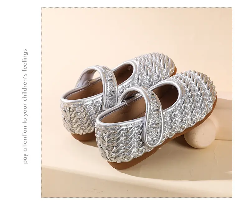 Girls' Chanel Style Single-layer Shoes 2025 Spring New Children's Korean-style Baby silver Leather Shoes Stylist Toddler Shoes — feature 11