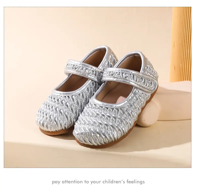 Girls' Chanel Style Single-layer Shoes 2025 Spring New Children's Korean-style Baby silver Leather Shoes Stylist Toddler Shoes — feature 12