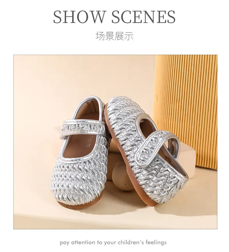 Girls' Chanel Style Single-layer Shoes 2025 Spring New Children's Korean-style Baby silver Leather Shoes Stylist Toddler Shoes — feature 9
