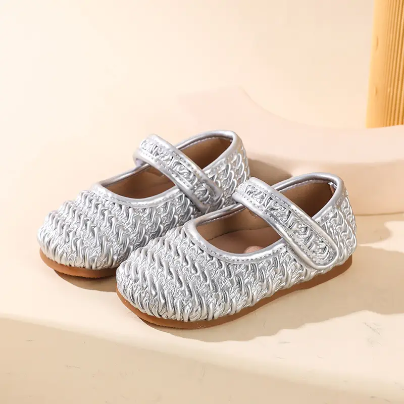 Girls' Chanel Style Single-layer Shoes 2025 Spring New Children's Korean-style Baby silver Leather Shoes Stylist Toddler Shoes