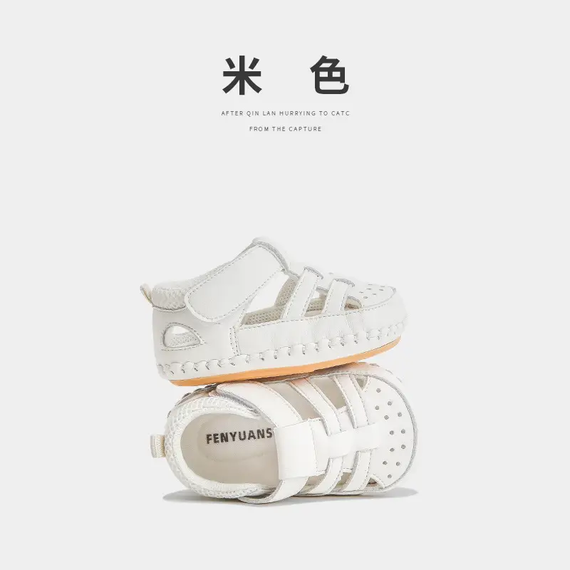 Baby Sandals 2024 New Summer One Year Old Toddler Shoes Women Soft Sole Non-slip Breathable Baby Shoes Men