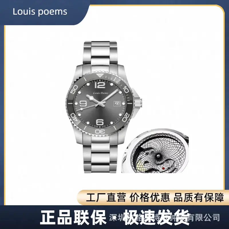 Louis Poems Fake Mechanical Watch Yacht Gray Luxury — feature 5