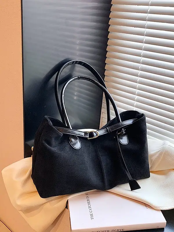 Women Matte Brown Shoulder Bag Spring Summer Casual Commuter - Image 5
