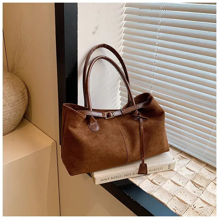 Women Matte Brown Shoulder Bag Spring Summer Casual Commuter — feature 23