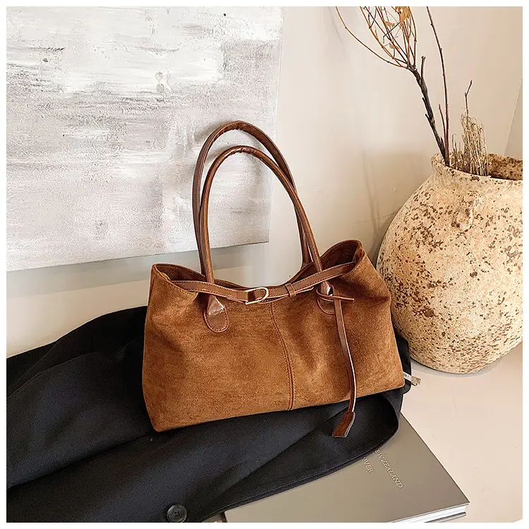 Women Matte Brown Shoulder Bag Spring Summer Casual Commuter — feature 32