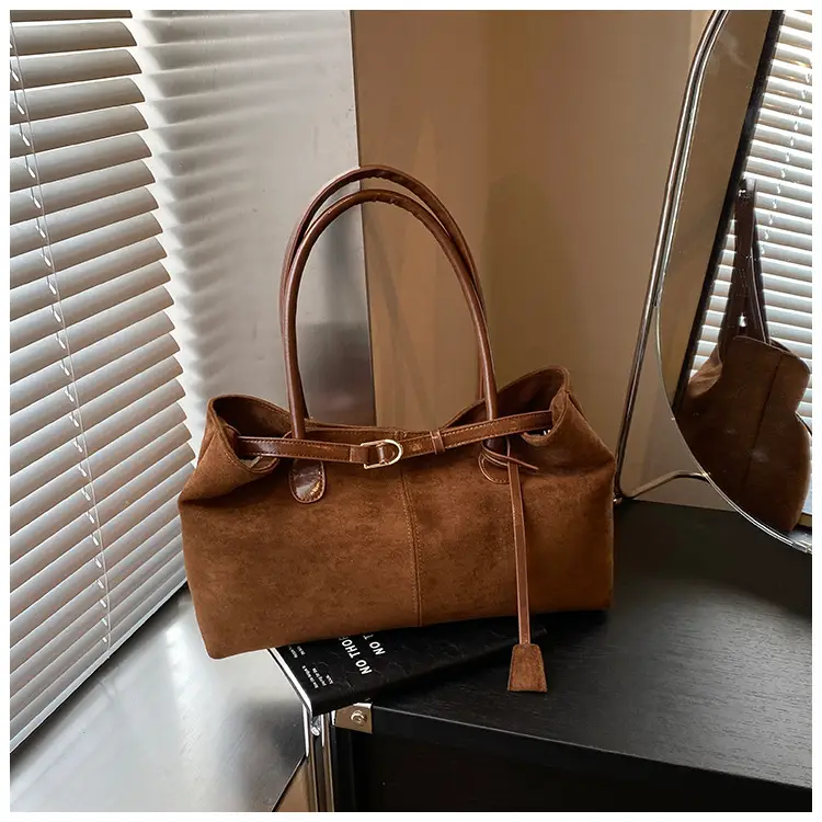 Women Matte Brown Shoulder Bag Spring Summer Casual Commuter — feature 34