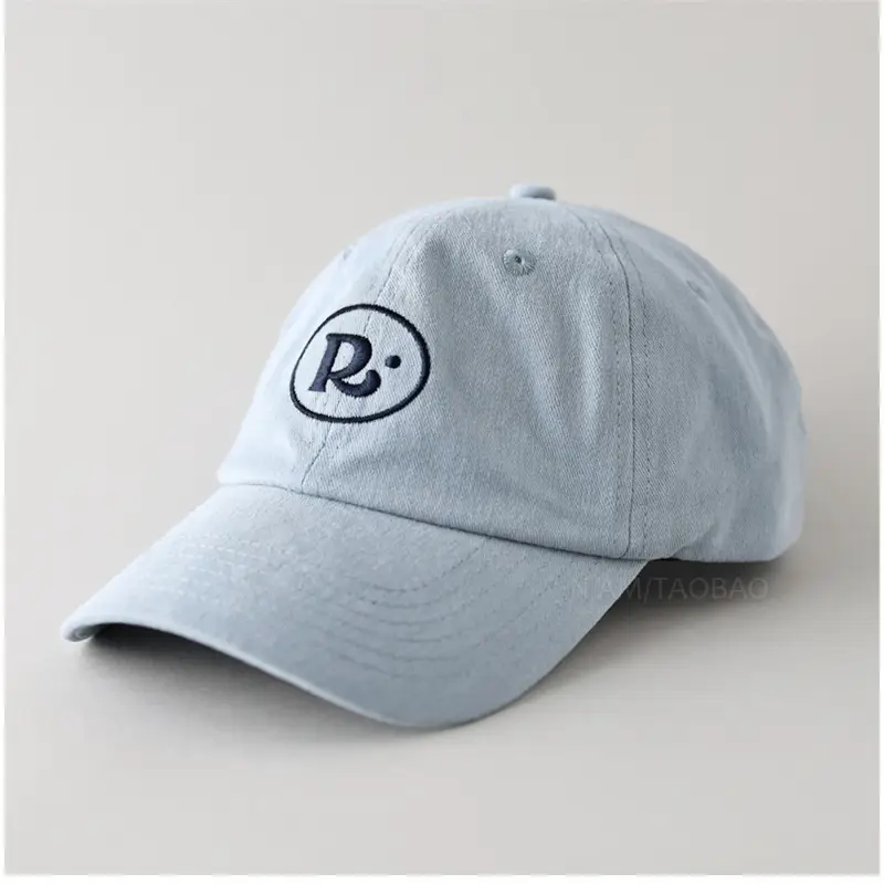 Black R-Embossed Baseball Cap for Men Women 2025 - Image 3