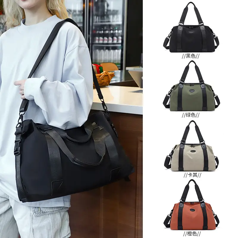 Men's Black Travel Bag Large Capacity Portable Shoulder Crossbody - Image 6