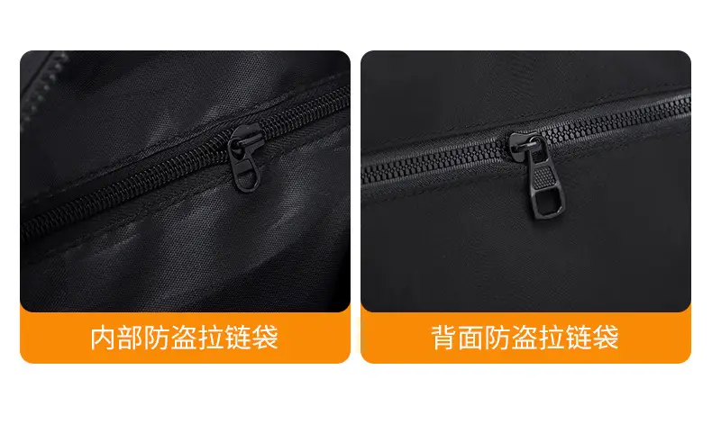 Men's Black Travel Bag Large Capacity Portable Shoulder Crossbody — feature 15
