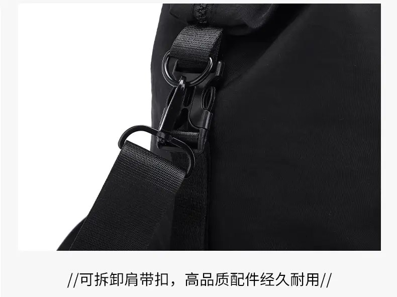 Men's Black Travel Bag Large Capacity Portable Shoulder Crossbody — feature 22
