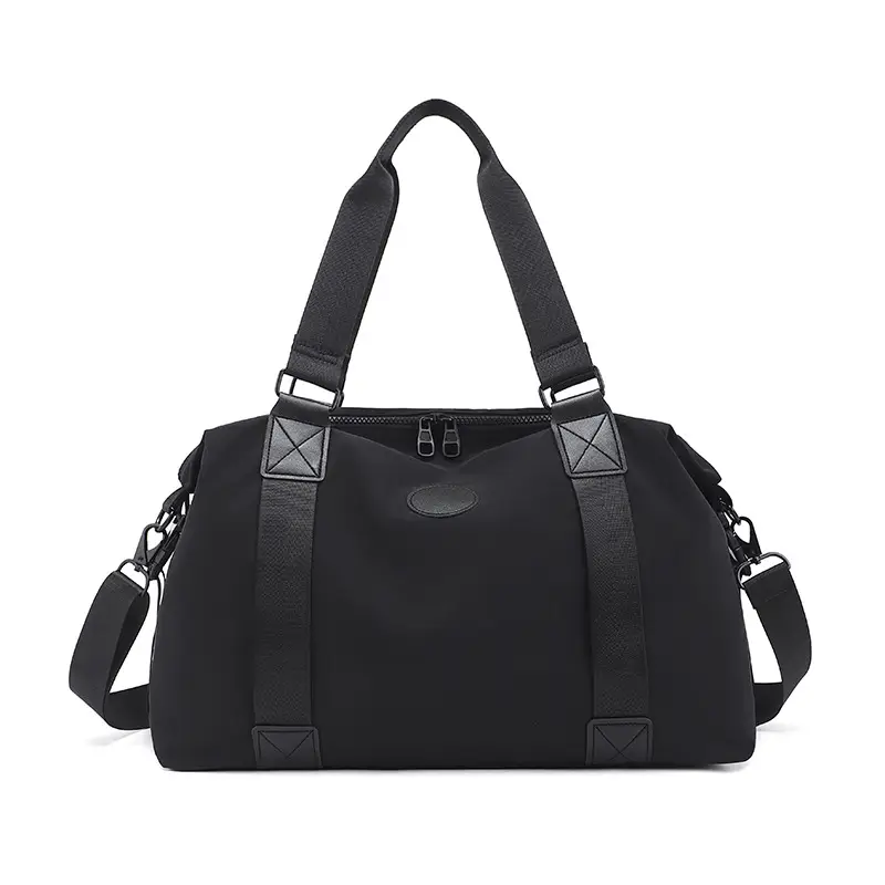 Men's Black Travel Bag Large Capacity Portable Shoulder Crossbody - Image 2