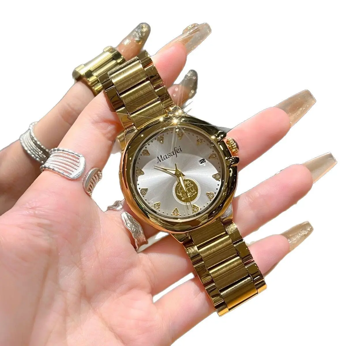 Gold Mechanical Watch for Men with Live Explosion Design - Image 6