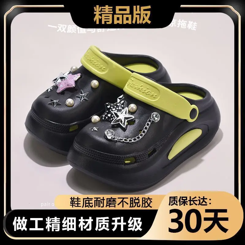 2025 New Summer Style Sweet and Cool Style Eva Thick-Soled Star Hole Shoes for Women to Wear Non-Slip Non-Smell Beach Sandals and Slippers - Image 2