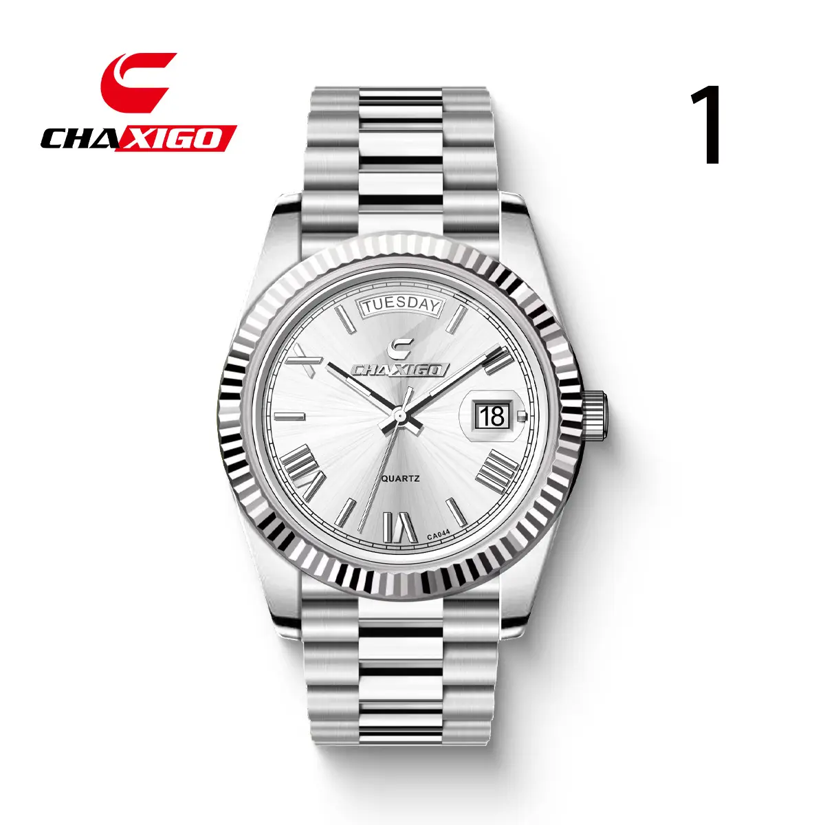 Chixigoo Swiss Brand Men's Quartz Watch Real Steel Band Large Dial - Image 8