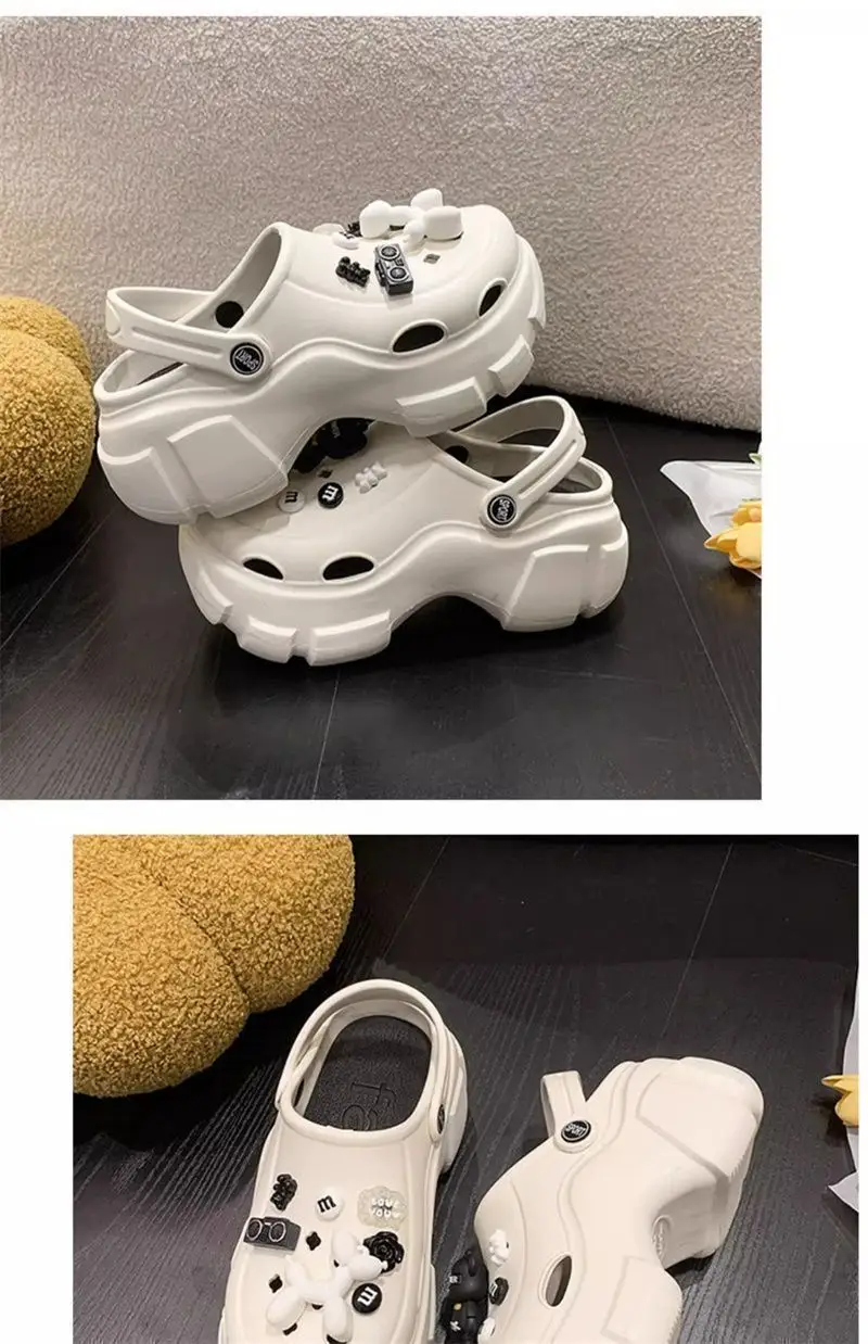 2025 New Cyber Celebrous Cave Shoes Women's Outer Wear Cartoon Small Thick Sole Elevated Platform Slippers — feature 56