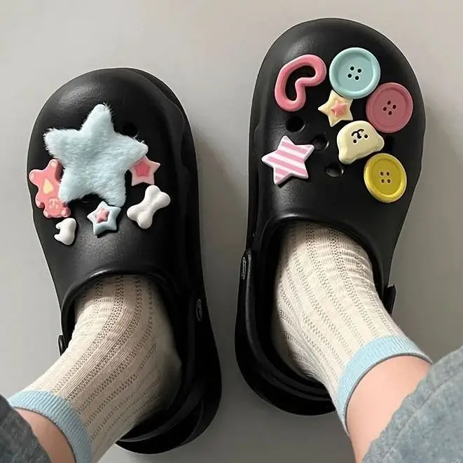 Women's Star Button EVA Deodorant Sandals Summer - Image 3
