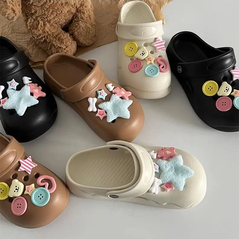 Women's Star Button EVA Deodorant Sandals Summer - Image 4