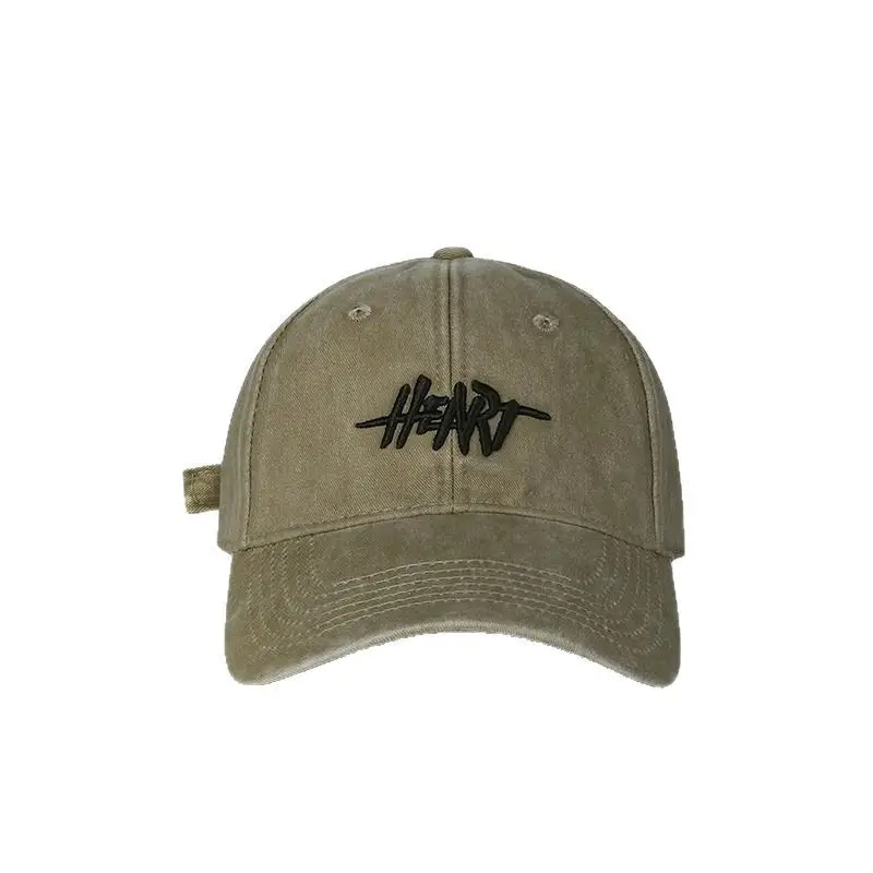Men's Wide Brim Baseball Cap with Heart Embroidery - Image 10