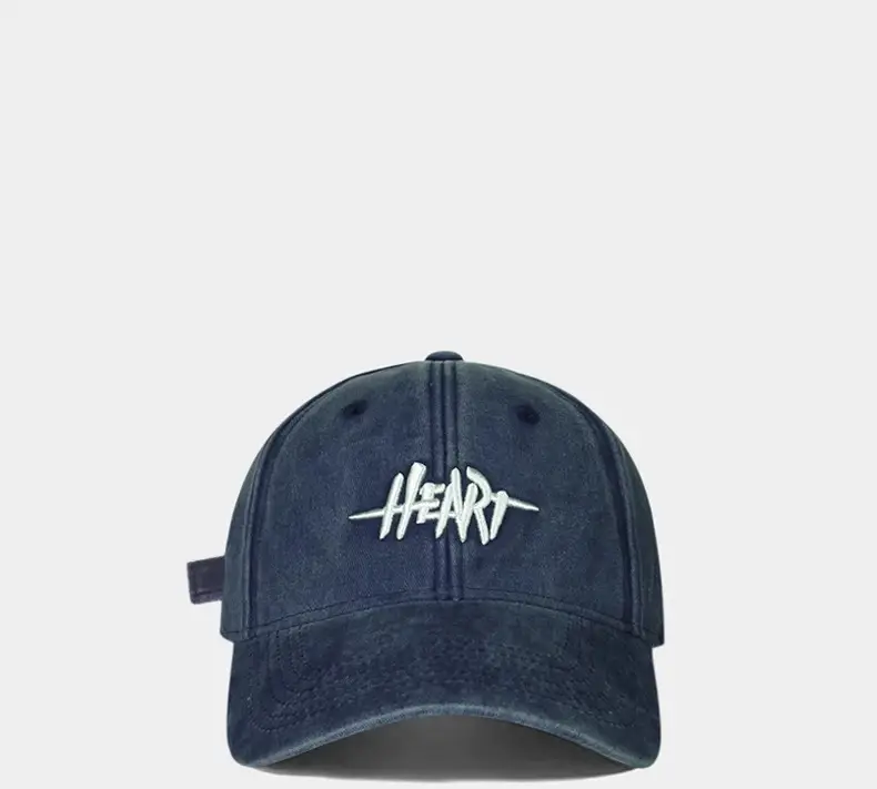 Men's Wide Brim Baseball Cap with Heart Embroidery — feature 10