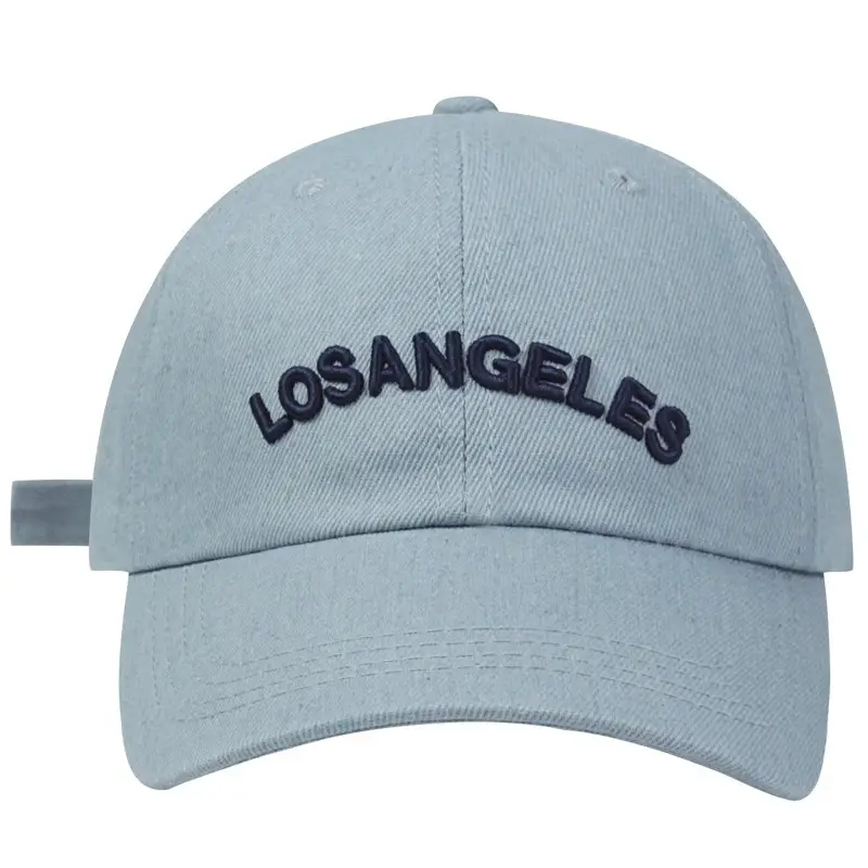 Denim Blue Los Angeles Embroidered Baseball Cap Women - Image 8