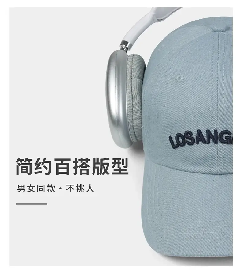 Denim Blue Los Angeles Embroidered Baseball Cap Women — feature 4