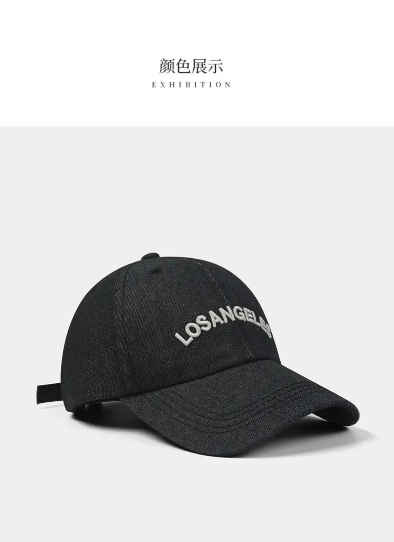 Denim Blue Los Angeles Embroidered Baseball Cap Women — feature 6