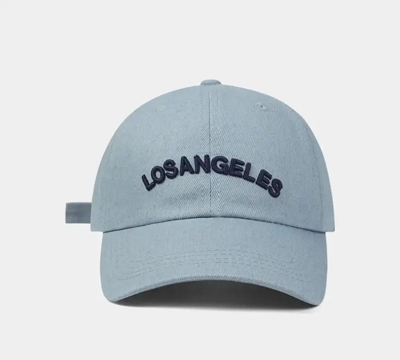 Denim Blue Los Angeles Embroidered Baseball Cap Women — feature 8