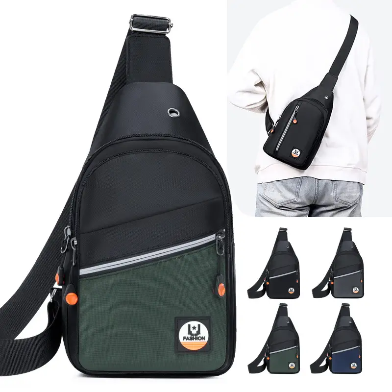 Men's Black Multi-Function Crossbody Bag with Adjustable Sling - Image 7