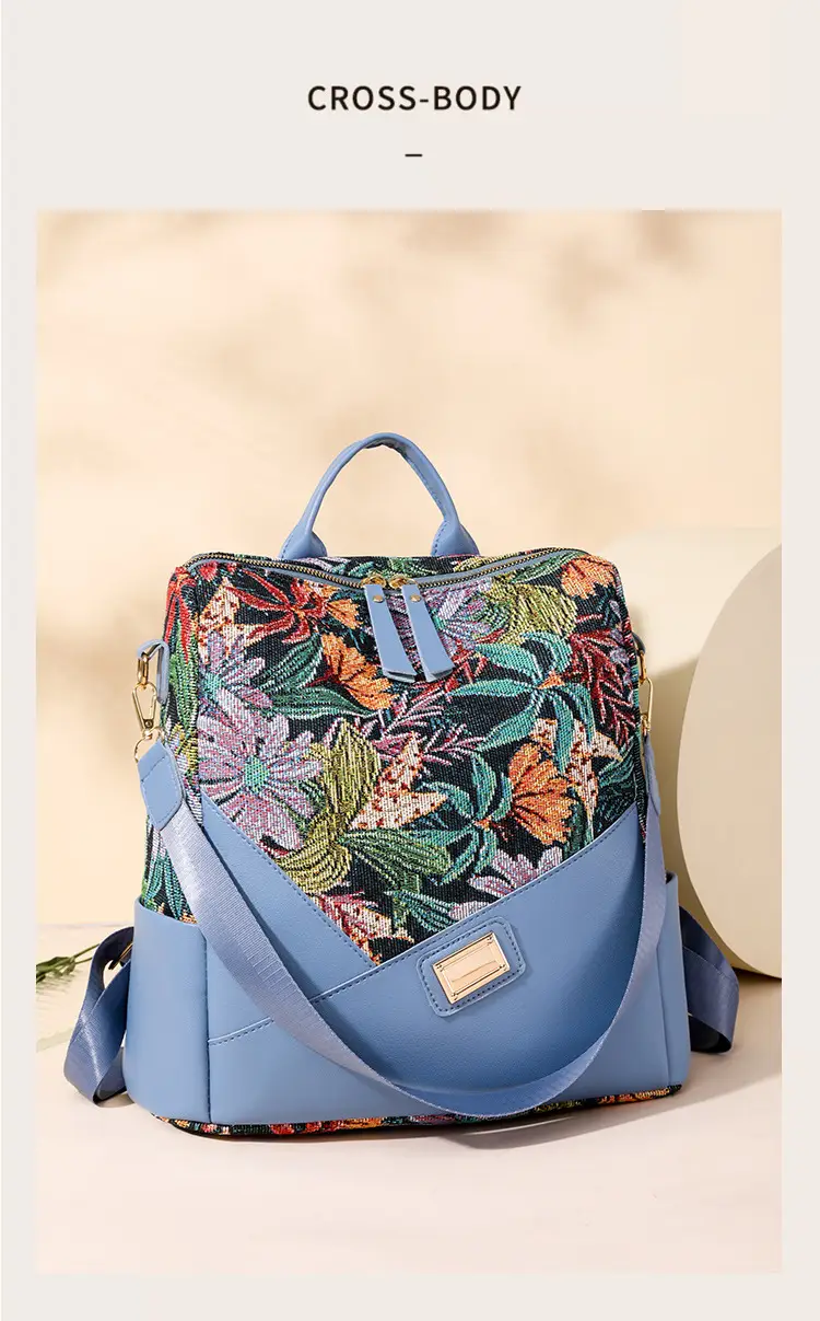 New Cross-border Printed Backpack High Fashion Large Capacity Lightweight Travel Portable Shoulder Bag Casual luggage and leather goods — feature 4