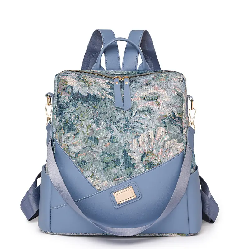 New Cross-border Printed Backpack High Fashion Large Capacity Lightweight Travel Portable Shoulder Bag Casual luggage and leather goods