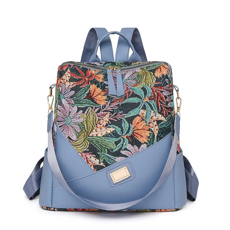 New Cross-border Printed Backpack High Fashion Large Capacity Lightweight Travel Portable Shoulder Bag Casual luggage and leather goods